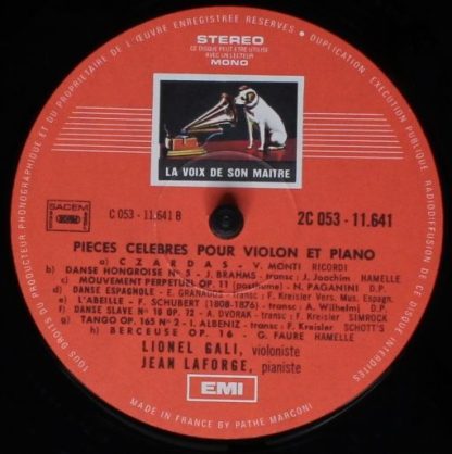 EMI 2C 053-11641 - Pièces Célèbres Pour Violon & Piano - Image 4