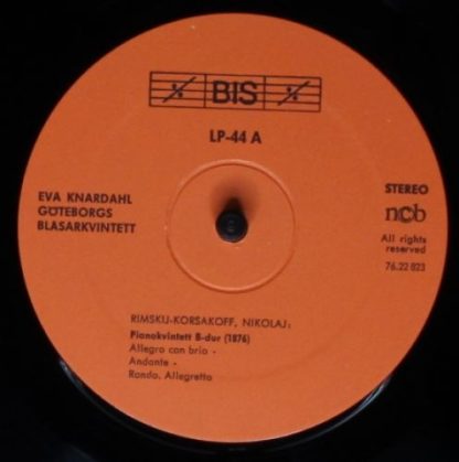 BIS LP-44 - Piano Quintet B Flat Major / Piano Quartet E Flat Ma - Image 5