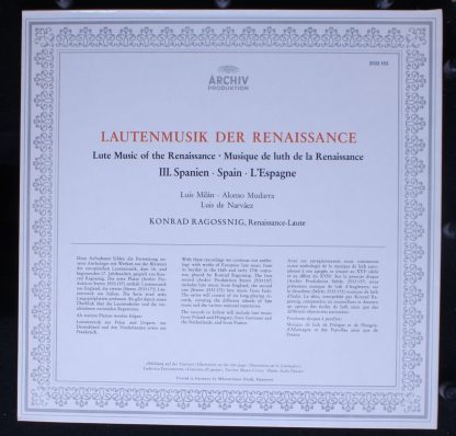 Archiv Produktion 2533 183 - Musik Für Laute, III. Spanien - Image 4