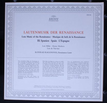 Archiv Produktion 2533 183 - Musik Für Laute, III. Spanien - Image 4
