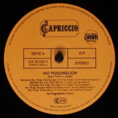 Capriccio CA 30 035/1-2 - Ivo Pogorelich Spielt Frédéric Chopin - Image 4