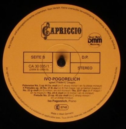 Capriccio CA 30 035/1-2 - Ivo Pogorelich Spielt Frédéric Chopin - Image 5