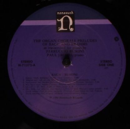 Nonesuch Records H-71375 - The Organ Chorale Preludes Of Bach An - Image 3