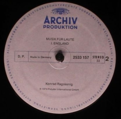 Archiv Produktion 2533 157 - Musik Für Laute: I. England - Image 6