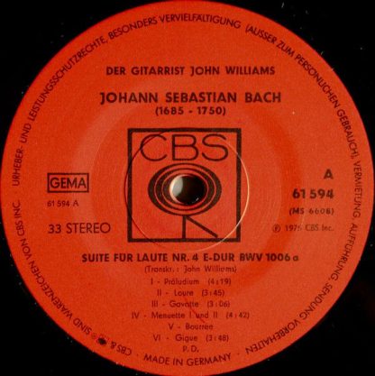 CBS 61 594 - Der Gitarrist John Williams - Image 3