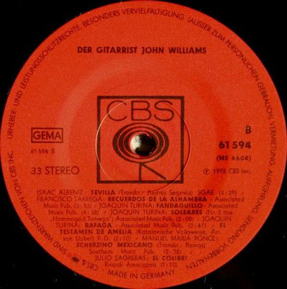 CBS 61 594 - Der Gitarrist John Williams - Image 4
