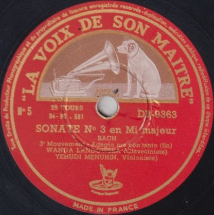 La Voix De Son Maître DB-9362 - Sonate No 3 En Mi Majeur - Image 2