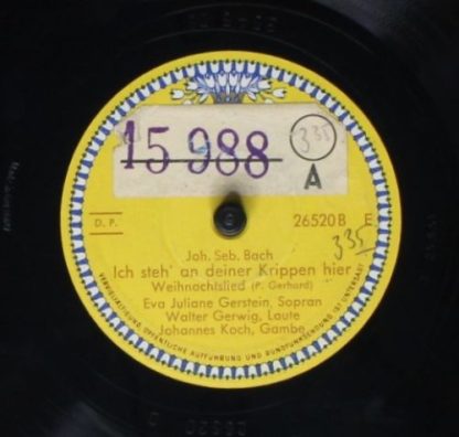 Deutsche Grammophon 26520 - Ich Steh' An Deiner Krippen Hier/ O