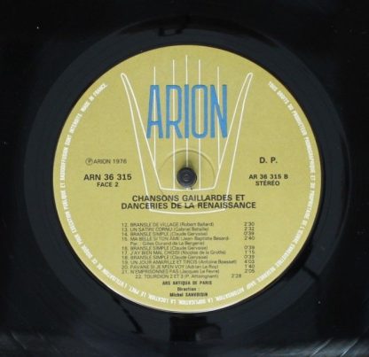 ARION AR 36 315 - Chansons Gaillardes Et Danceries De La Renaiss - Image 6