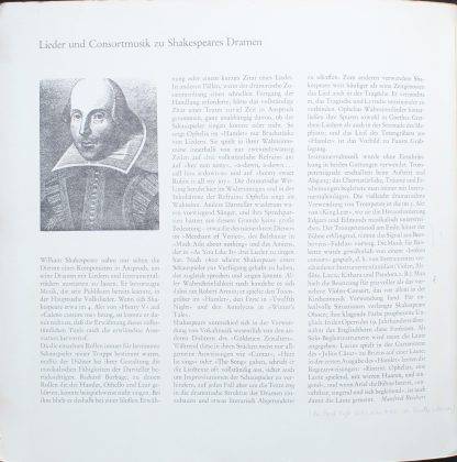 Harmonia Mundi HMS 202 - Shakespearean Songs And Consort Music - Image 3