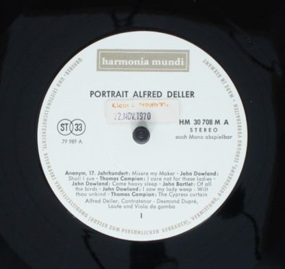Harmonia Mundi HM 30 708 M - Alfred Deller Recital - Image 5