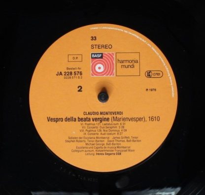 Deutsche Harmonia Mundi JA 228 576 - Vespro Della Beata Vergine - Image 7