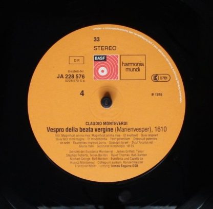 Deutsche Harmonia Mundi JA 228 576 - Vespro Della Beata Vergine - Image 9