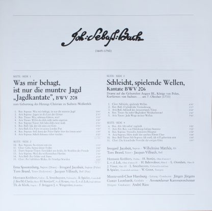 Telefunken 6.35370 - Jagdkantate = Hunting Cantata; BWV 208 / Sc - Image 3