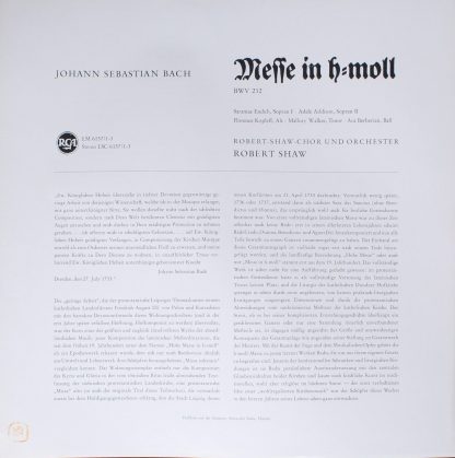 RCA Red Seal LM-6157/ 1-3 - Messe In H=Moll - Image 3