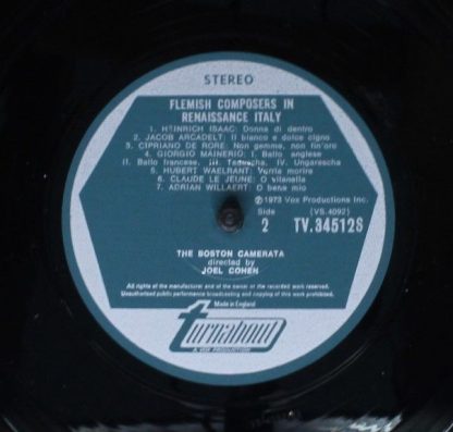 Turnabout TV 34512S - Flemish Composers In Renaissance Italy (Th - Image 4