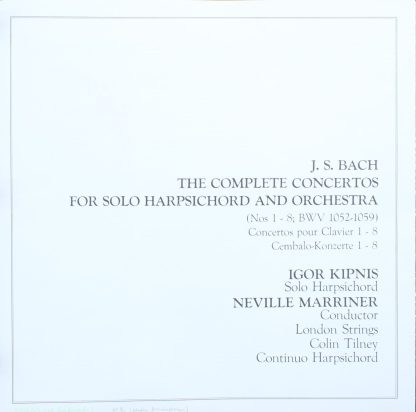 CBS Masterworks 77335 - Harpsichord Concertos Nos. 1-8 - Image 3