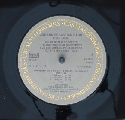 CBS Masterworks 77335 - Harpsichord Concertos Nos. 1-8 - Image 6