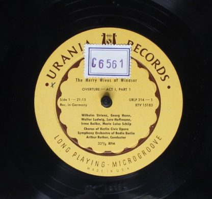 Urania Records (3) URLP 214 - The Merry Wives Of Windsor - Image 3