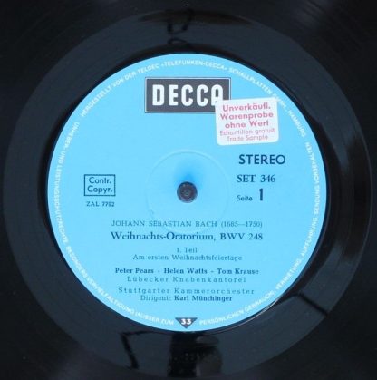 DECCA SET 346-48 - Weihnachtsoratorium - Image 5