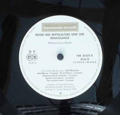 Harmonia Mundi HM 30922 XK - Musik Des Mittelalters Und Der Rena - Image 10