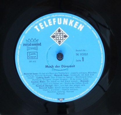 Telefunken TK 11515 - Musik Der Dürerzeit - Image 5