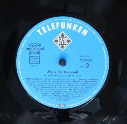 Telefunken TK 11515 - Musik Der Dürerzeit - Image 6