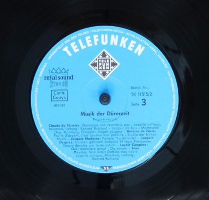 Telefunken TK 11515 - Musik Der Dürerzeit - Image 7