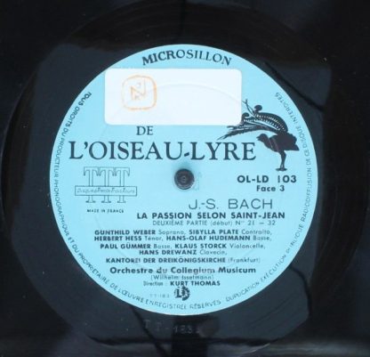 L'Oiseau-Lyre OL-LD 101-103 - La Passion Selon Saint-Jean - Image 7