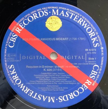 CBS Masterworks IM 42273 - Requiem / 3 Church Sonatas, K. 278, K - Image 3