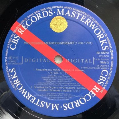 CBS Masterworks IM 42273 - Requiem / 3 Church Sonatas, K. 278, K - Image 4