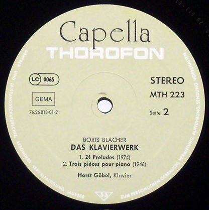 Thorofon Capella MTH 223 - Das Klavierwerk - Works For Piano - Image 3