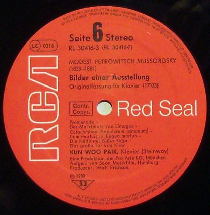 RCA Red Seal RL 30416 - Bilder Einer Ausstellung / 15 Klavierstü - Image 3