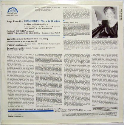 Supraphon SUA ST 50551 - Concerto No. 2 In G Minor For Piano And - Image 2