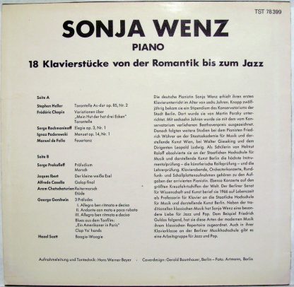 Teldec 78 399  - 18 Klavierstücke von der Romantik bis zum Jazz - Image 2