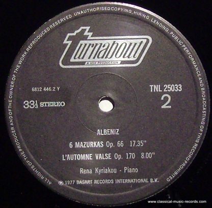 Turnabout TNL 25033 - Albeniz - Image 3