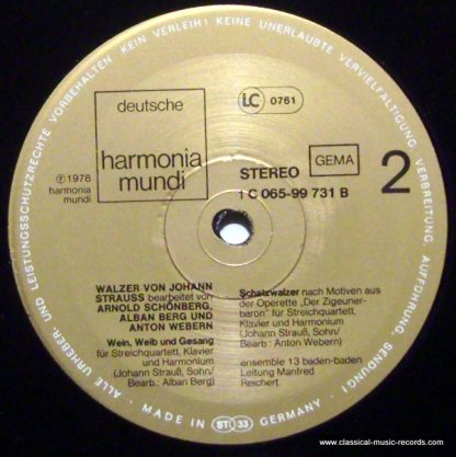 Deutsche Harmonia Mundi 1C 065-99 731 - Johann Strauß-Walzer - Image 3
