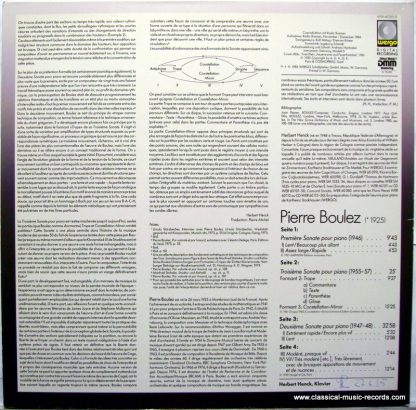 WERGO WER 60120/21 - Première Sonate Pour Piano / Deuxième Sonat - Image 2