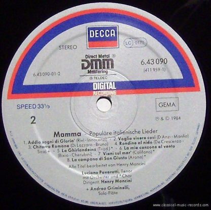 DECCA 6.43 090 - Luciano Pavarotti - Mamma - Image 5
