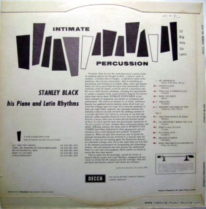 DECCA SKL 4122 - Intimate Percussion - Image 3