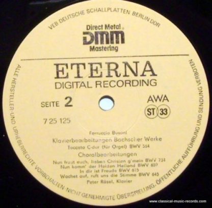 Eterna 7 25 125 - Klavierbearbeitungen Bach'Scher Werke / Choral - Image 4