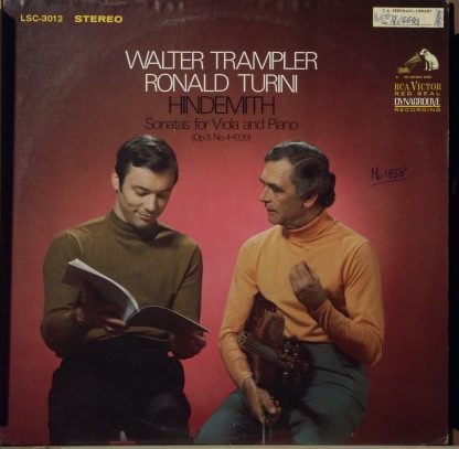 RCA LSC-3012 - Sonatas For Viola And Piano (Op. 11, No. 4 ▪ 1939