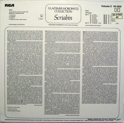 RCA VH 005 - Scriabin - Image 2