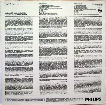 Philips 9500 563 - Concierto De Aranjuez & Concierto Andaluz - Image 4