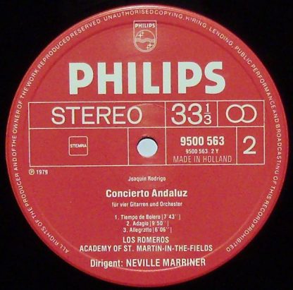 Philips 9500 563 - Concierto De Aranjuez & Concierto Andaluz - Image 6