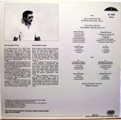BA 29001 - ESPLA 1886-1976 Lirica Espanola ALONSO piano  + ALBE - Image 2
