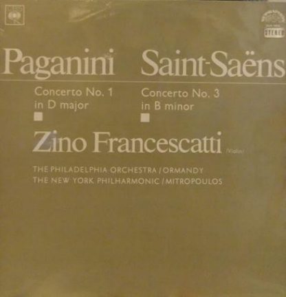 Supraphon SUA ST 50935 - Paganini Concerto No. 1 In D Major For