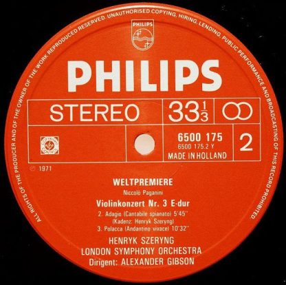 Philips 6500 175 - Concerto Per Violino N. 3 - Image 5