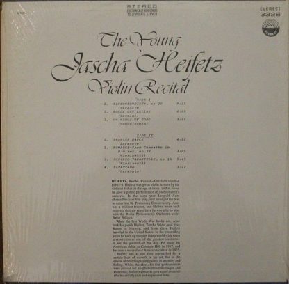 Everest 3326 - The Young Jascha Heifetz Violin Recital - Image 2