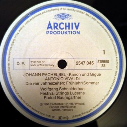 Archiv Production 2547 045 - Die Vier Jahreszeiten / Adagio G-mo - Image 3
